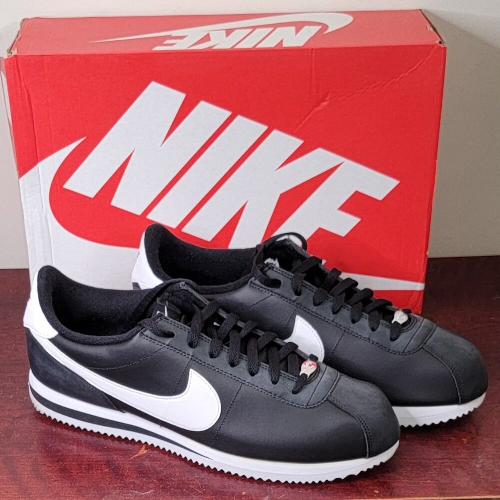 SIZE 13 - Nike Cortez "Black / White" Leather Sneakers NWT